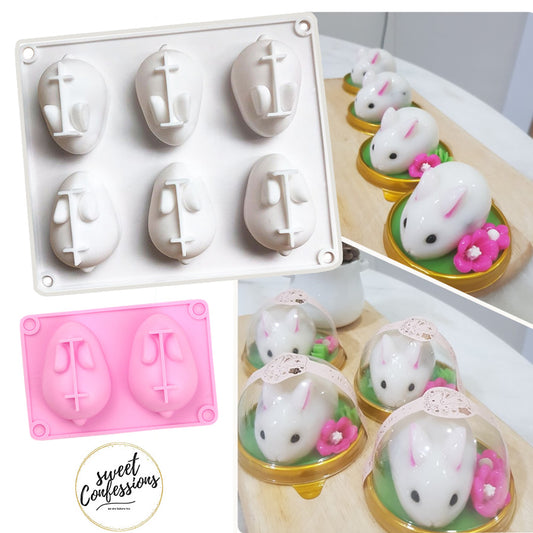 Rabbit bunny mousse silicone mould agar agar jelly mooncake silicon mold