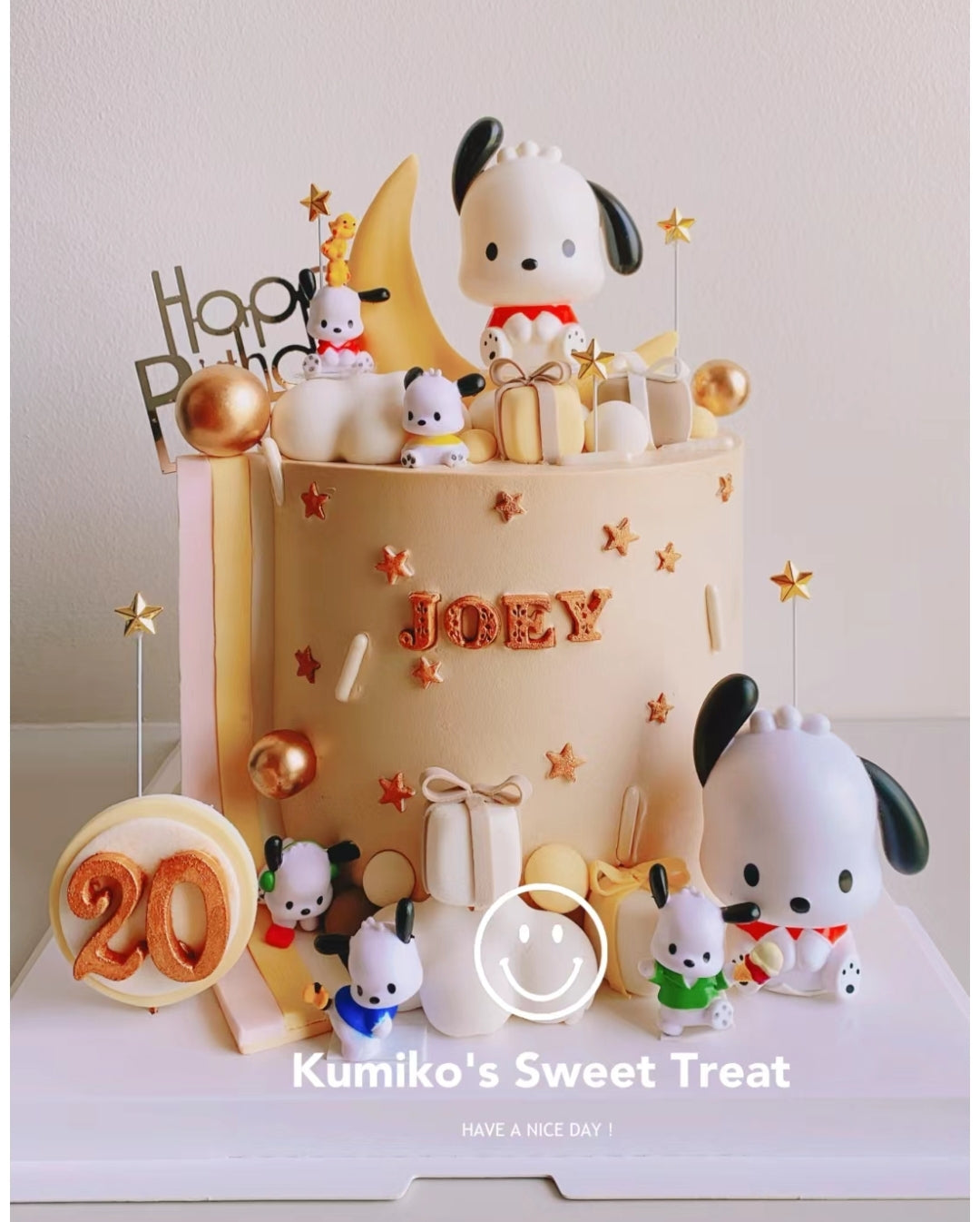 Pochacco Figurine Cake Topper Cupcake Decoration