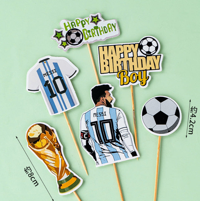 Soccer cake toppers or football cake topper decoration for cupcake
