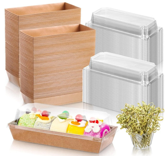 🔥 (50pcs box) Charcuterie Sandwich Box Disposable Packaging container case baby shower gift box