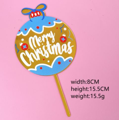 Christmas Cake Topper Snow Globe Cake decoration