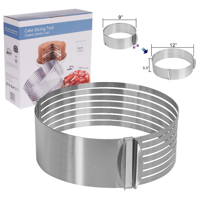 Cake torting ring cake layer slicing tool mousse ring 12 inch 10 inch 9 inch ring