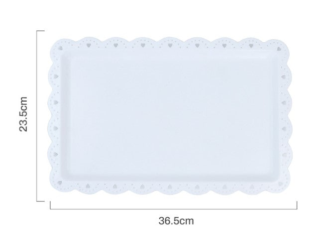 (25 / 37cm) Large serving tray party stand plastic plate dessert plating canapes platter cheese board serveware