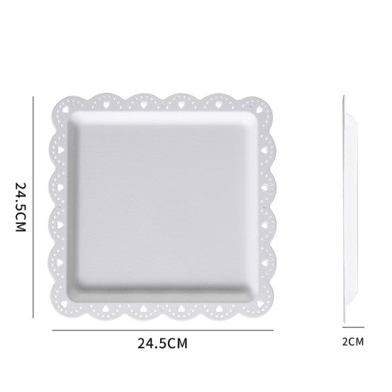 🔥(25 / 37cm) Large serving tray party stand plastic plate dessert plating canapes platter cheese board serveware