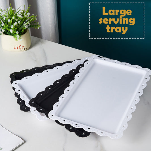 🔥(25 / 37cm) Large serving tray party stand plastic plate dessert plating canapes platter cheese board serveware
