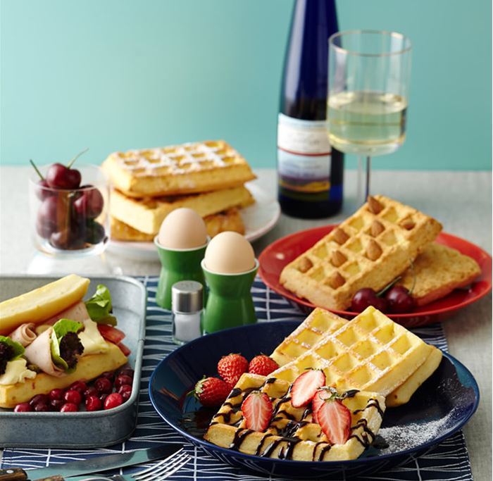 Waffle baking mould silicone mould round waffles silicon grid mold