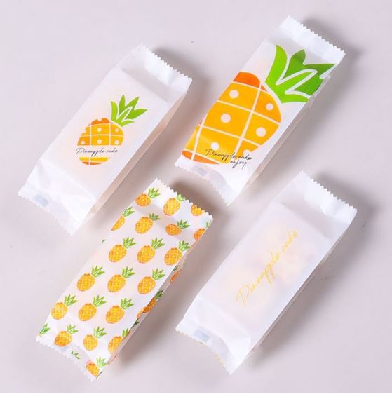 50pcs wrappers - pineapple tart CNY cookie packaging bag chinese new year goodies wrapper 黄梨饼 凤梨挞酥塔