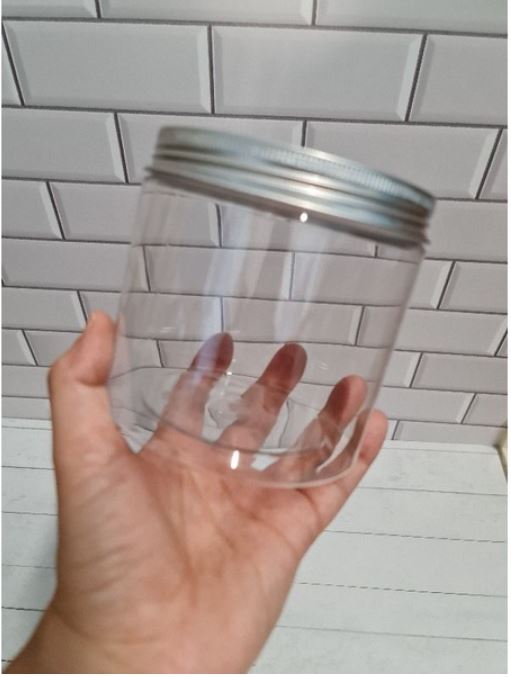 🔥Cookie jar biscuit tin round food storage plastic container transparent grain nut storage cookies bottle can