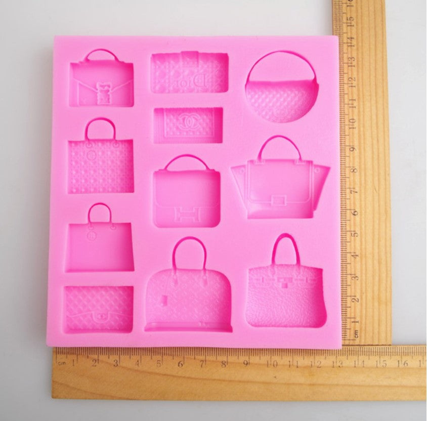 Handbag silicone mould cake decorating branded bag silicon mold tote bag cupcake topper