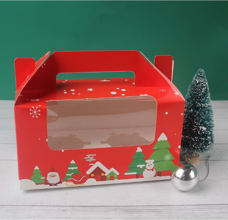 Christmas cupcake box xmas festive gift packaging box cupcake