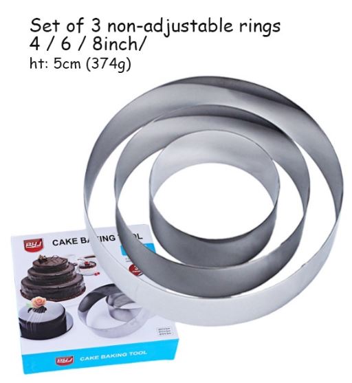 6 - 12 inch adjustable mousse cake ring square round & rectangle cake pan ring