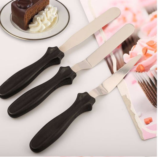 3pcs set Palette knife set - Angled spatula buttercream scraper smoother leveler cake decorating tool spatula