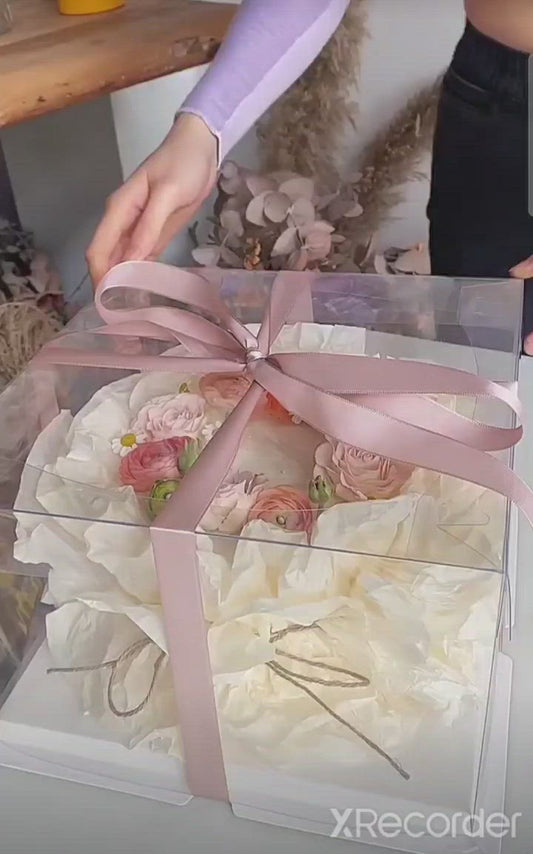 🔥 (6 - 18 inch) Transparent cake box wedding cake boxes tall high barbie cake box