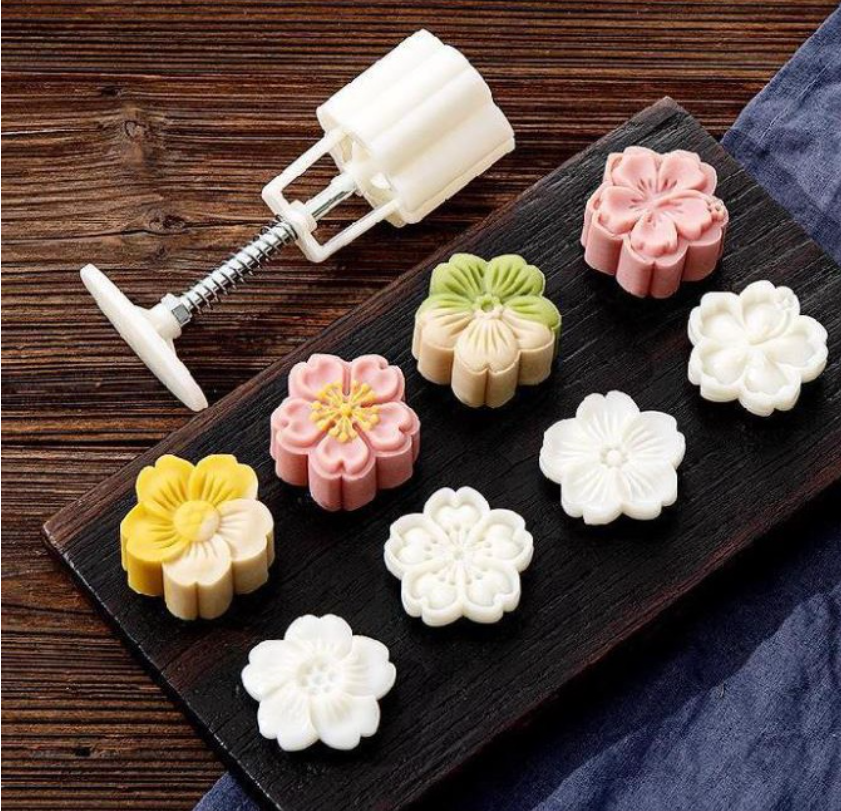🇸🇬 Rose 50g floral 63g mooncake mould sakura lotus lily mooncake plunger presser mold 中秋月饼模