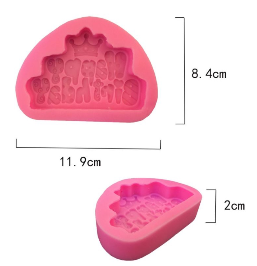 Happy birthday fondant mould jelly art silicone mold text words mould