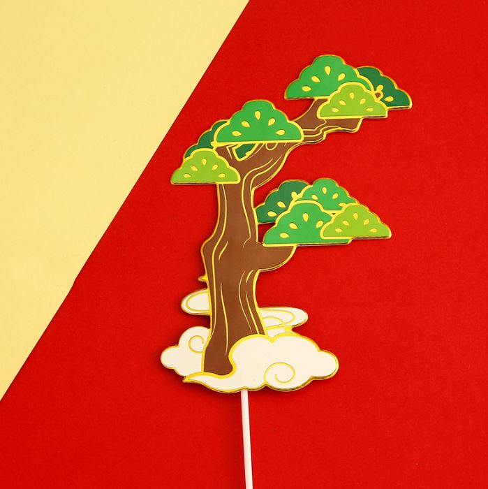 Longevity cake topper 寿鹤蛋糕 cake toppers elderly folks old couple 寿星公婆 birthday topper