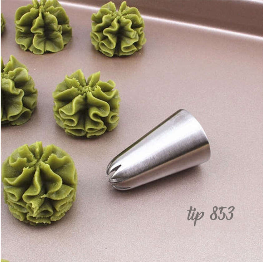 Jenny's butter cookie tip 6B 853 cake decorating swirl open star piping tip buttercream nozzle