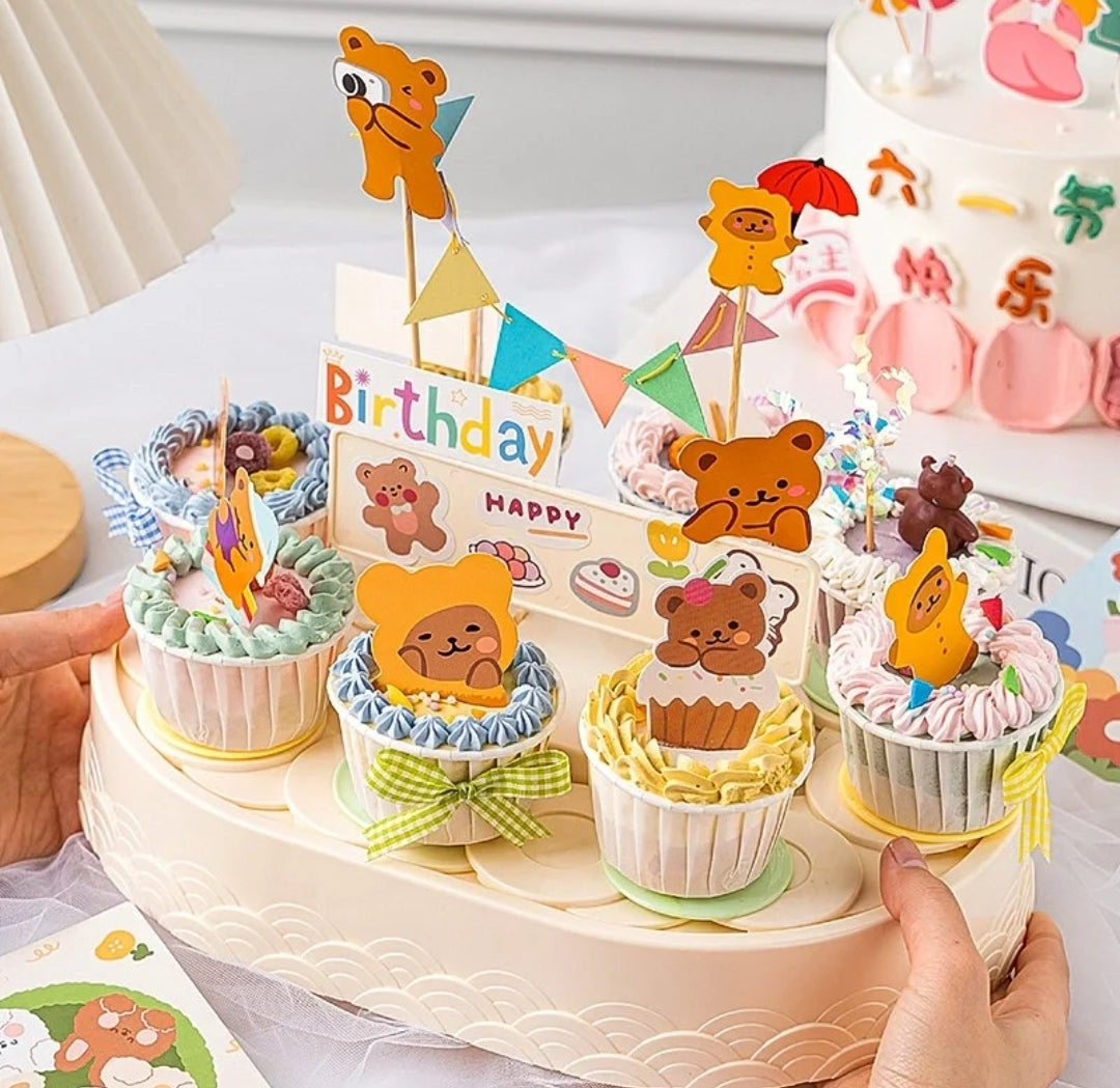 Sushi belt / cupcake conveyor belt revolving cake display food rotating stand