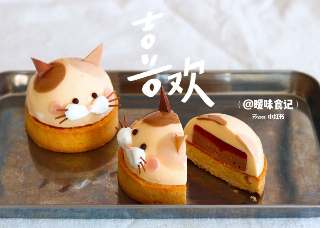 Mooncake filling mold round disc lava mousse silicone mould hole small cake baking pan silicon mold