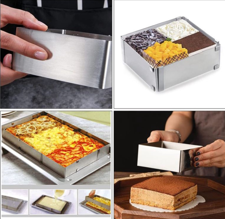 6 12 inch adjustable mousse cake ring square round rectangle cake pan ring