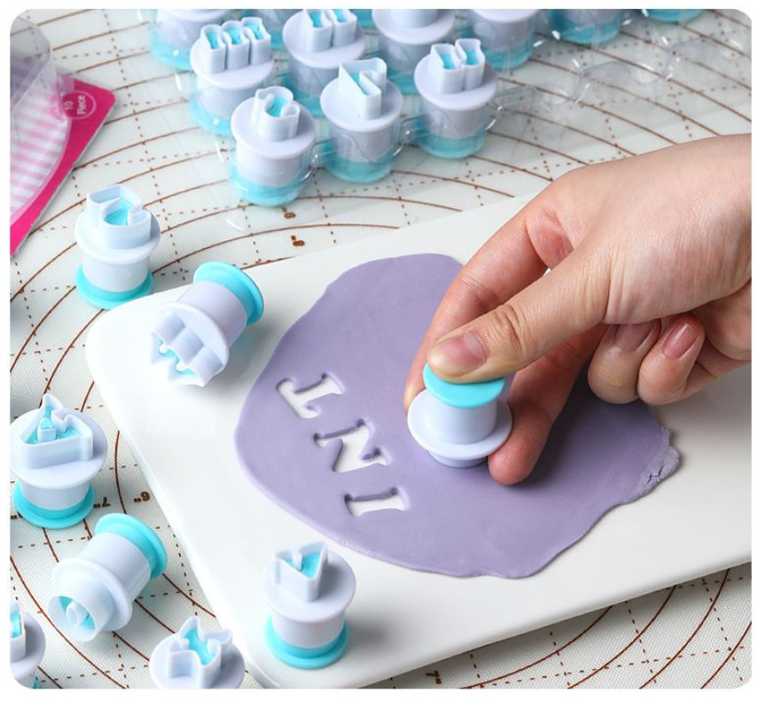 Alphabet plunger cutter set - Uppercase or lowercase set cookie cut-outs