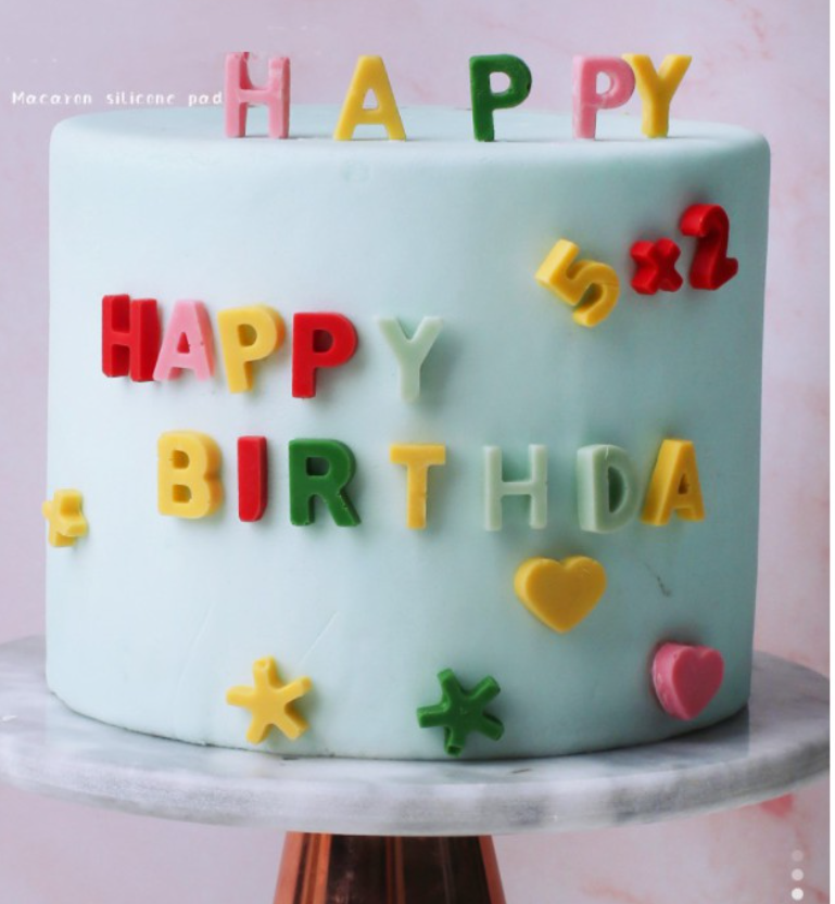 🇸🇬Alphabet mould Happy birthday text words mould number numeric silicone mold