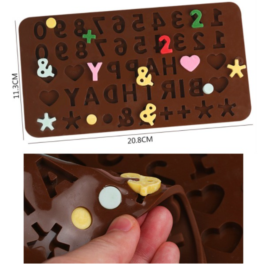 🇸🇬Alphabet mould Happy birthday text words mould number numeric silicone mold