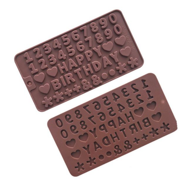🇸🇬Alphabet mould Happy birthday text words mould number numeric silicone mold