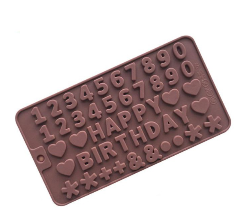 🇸🇬Alphabet mould Happy birthday text words mould number numeric silicone mold