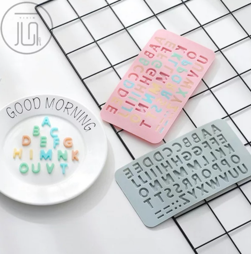 Alphabet silicone mould English letters alphabets chocolate silicon mold