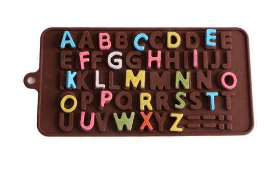 Alphabet silicone mould English letters alphabets chocolate silicon mold