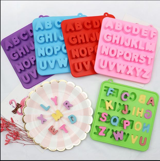 Alphabet chocolate jelly silicone mould ice cube mold