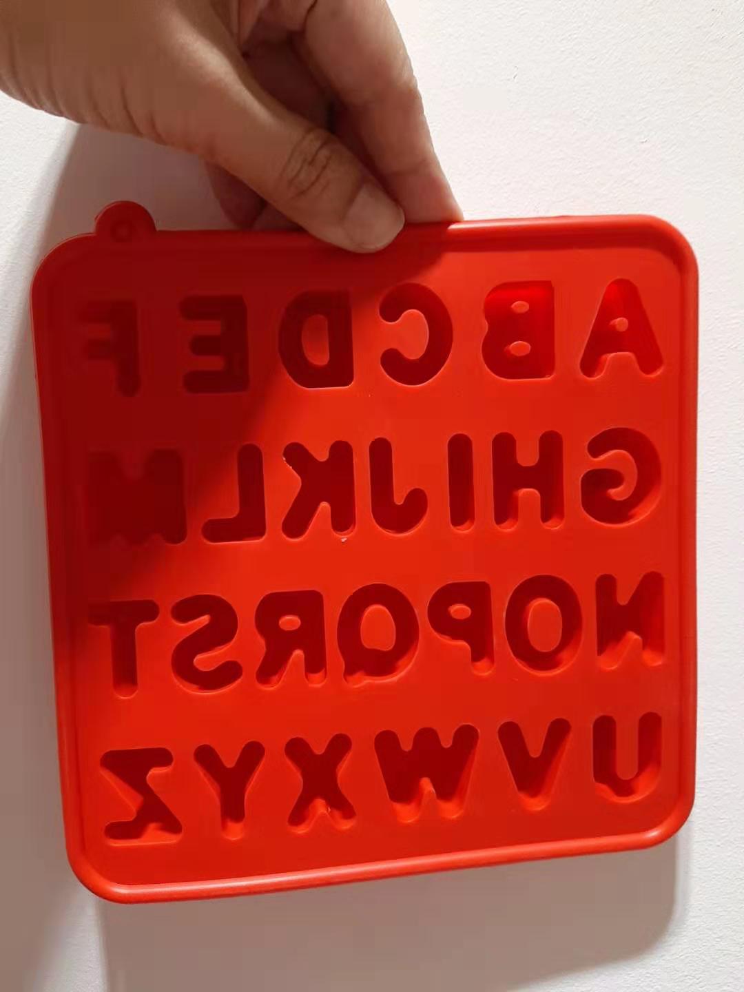 Alphabet chocolate jelly silicone mould ice cube mold