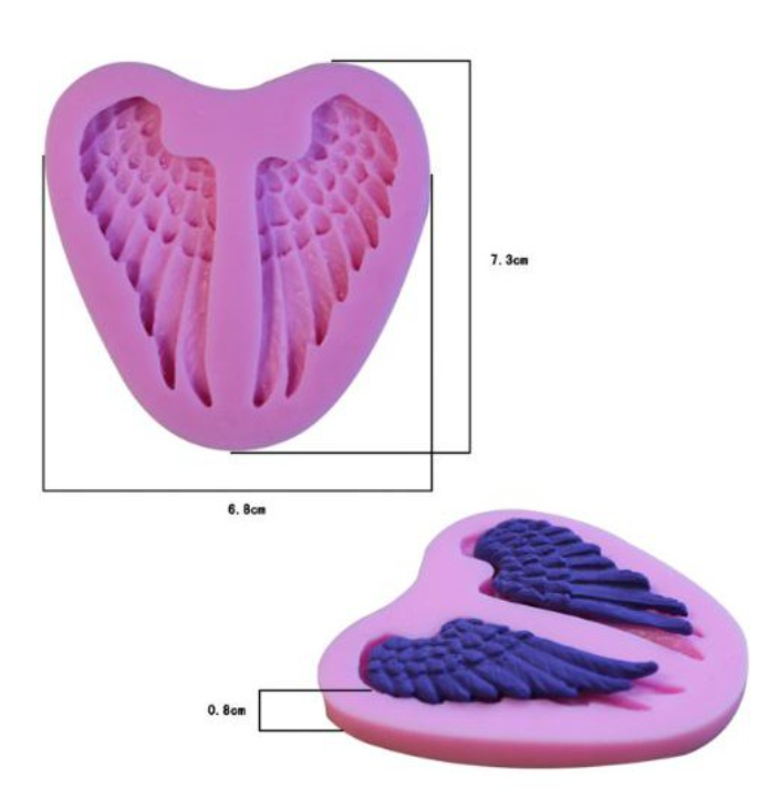 Angel wing wings silicone mould for fondant cake decorating clay jelly mold