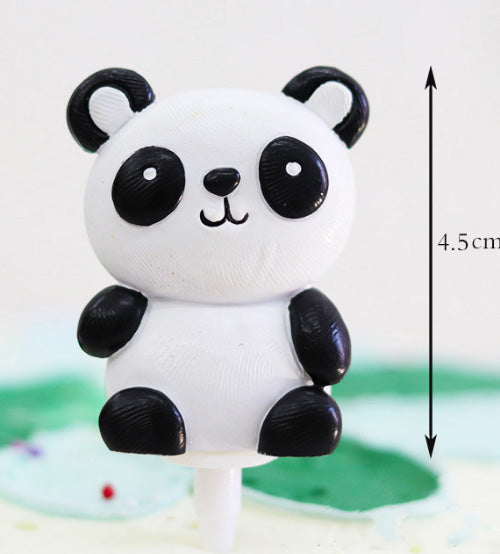 Safari animal figurine cake topper in lion giraffe pig elephant fox panda rabbit cake decoration