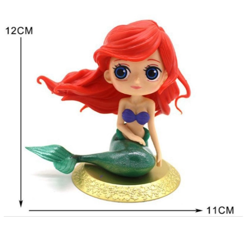 Little mermaid princess Ariel toy figurine for cake decorating girl's birthday cake