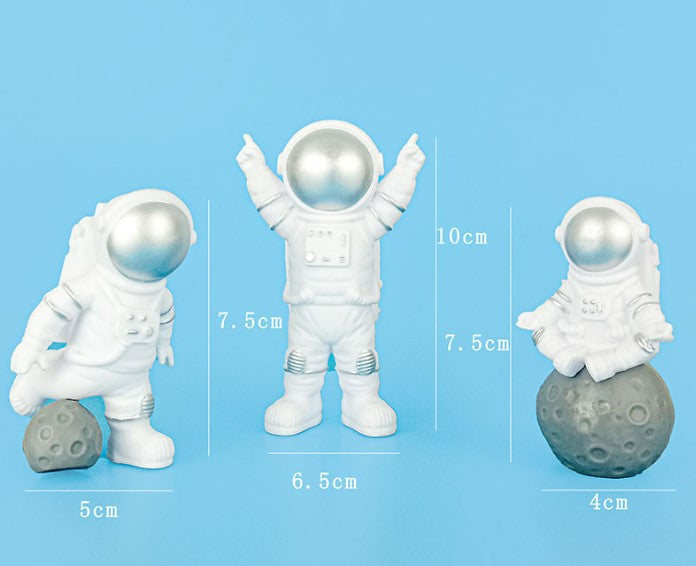 Astronaut cake topper galaxy planet cupcake birthday decoration for kids space travel boy