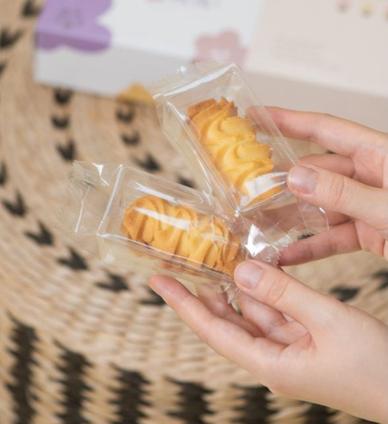 🇸🇬(50pcs trays/bags) SEALING bag tray pineapple tart long transparent box heat sealer wrapper cookie bags