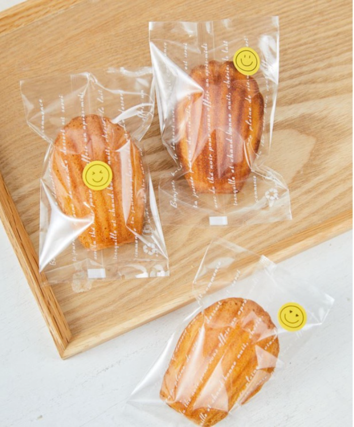 🔥 🇸🇬 100pcs madeleine financier wrappers cookie bag pasty packaging bag food heat sealer type heat seal