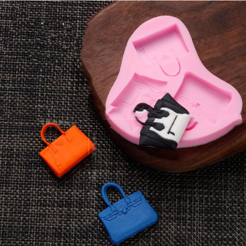 Handbag silicone mould cake decorating branded bag silicon mold tote bag cupcake topper