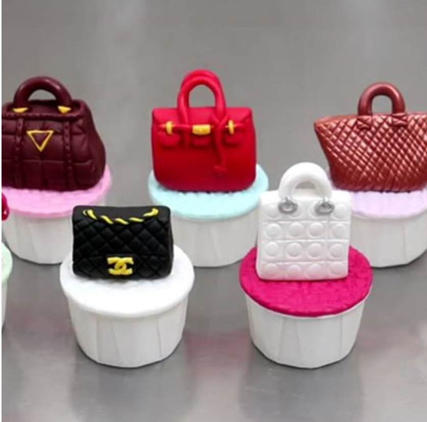 Handbag silicone mould cake decorating branded bag silicon mold tote bag cupcake topper