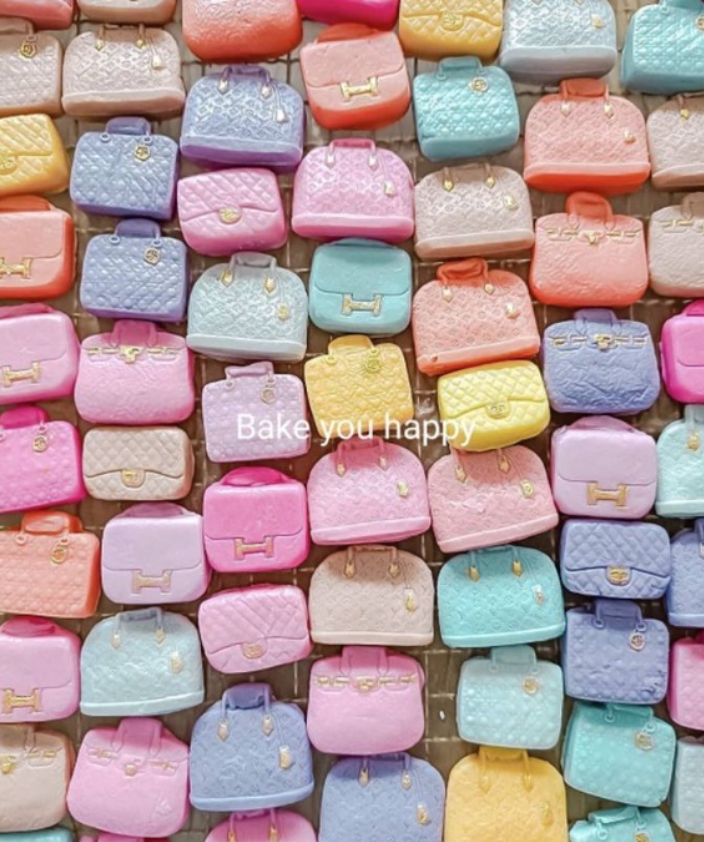 Handbag silicone mould cake decorating branded bag silicon mold tote bag cupcake topper