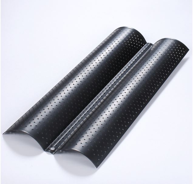Large baguette pan tray perforated non-stick ventilated french loaf baking mould bread tray