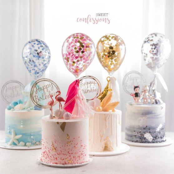 Confetti balloon topper for cake decorating party balloons cake toppers