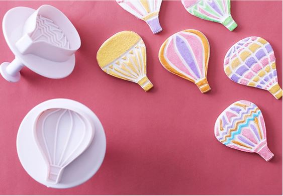 Hot air balloon cookie cutter plunger cutters for fondant