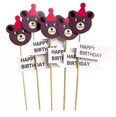 Bear & balloon party toppers children day kids birthday cake decoration topper