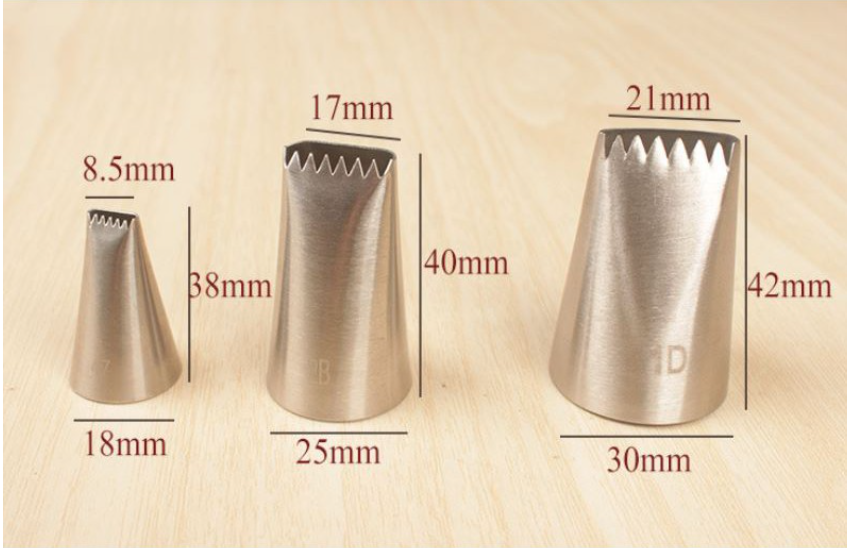 3pcs Basket weave piping tips set buttercream nozzle cake decorating 1D 2B 47 piping tip