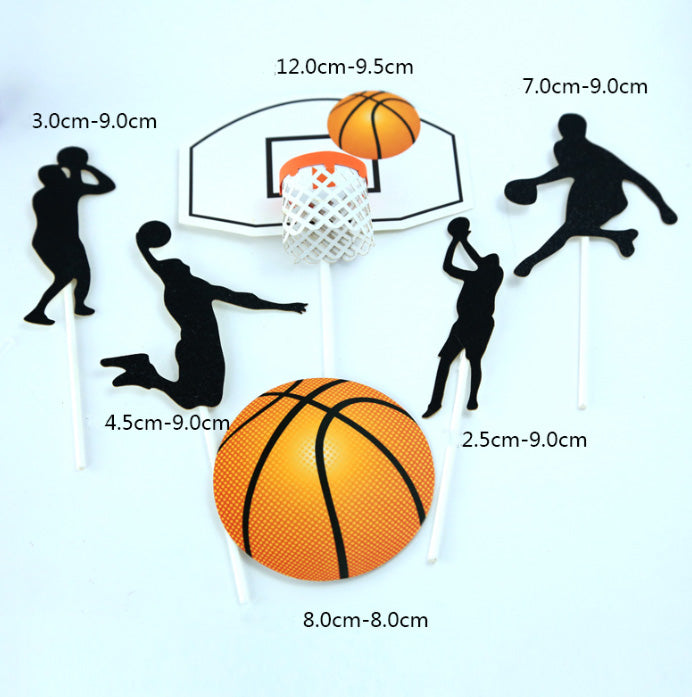 Basketball cake toppers birthday cake topper for basket ball player sports slam dunk cupcake decorating