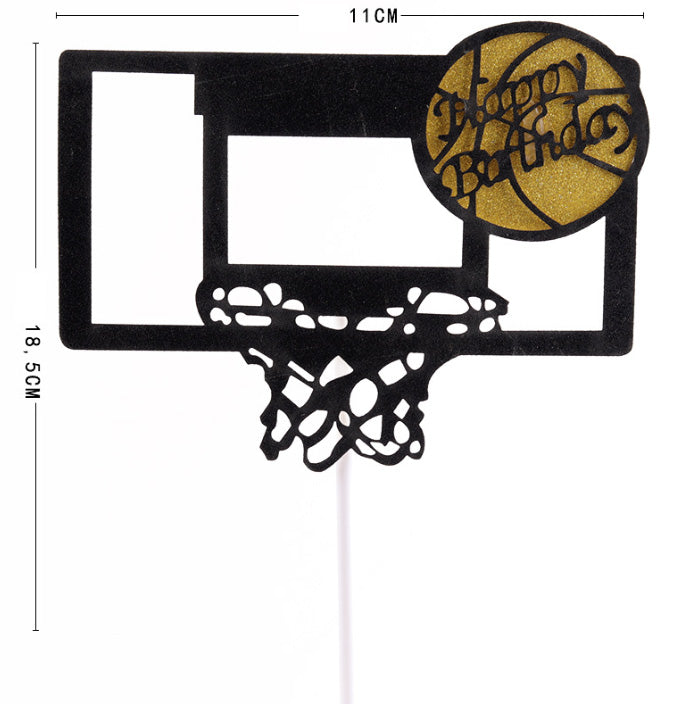 Basketball cake toppers birthday cake topper for basket ball player sports slam dunk cupcake decorating