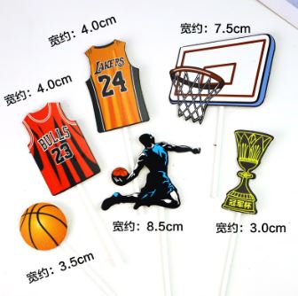 Basketball cake toppers birthday cake topper for basket ball player sports slam dunk cupcake decorating